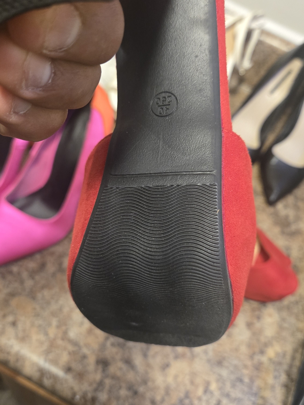 ASOS Two-Tone Pink and Orange Pointed Toe Stiletto Pumps SIZE 7*** - Picture 3 of 4